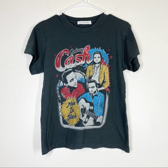 DAYDREAMER NWOT Johnny Cash Man In Black Tour Tee Vintage Black XS - Picture 1 of 7
